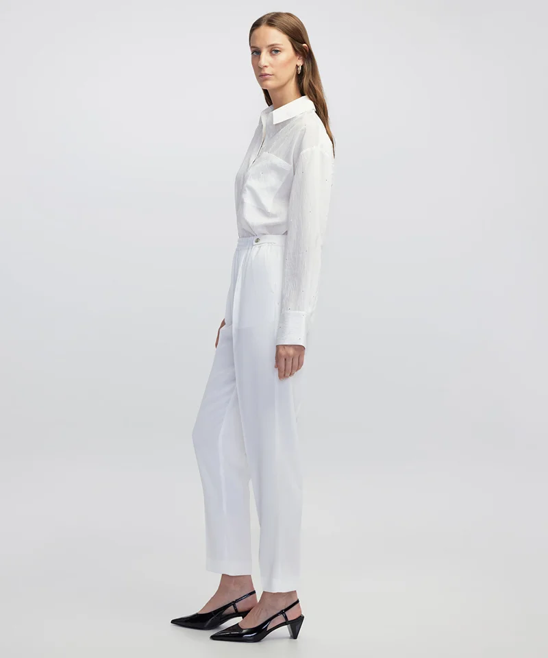 ابيكول Elastic Waist Carrot Trousers